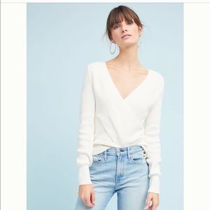 Moth (Anthropologie) Criss Cross Front Sweater
